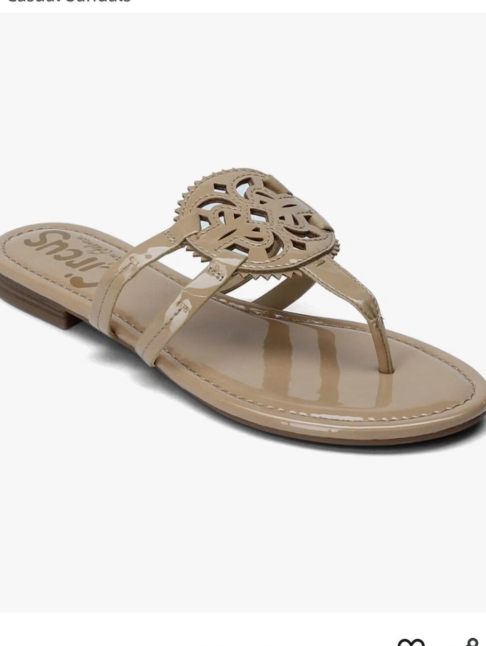 Circus By Sam Edelman Canyon Flat Sandal Almond Patent NWT 6.5